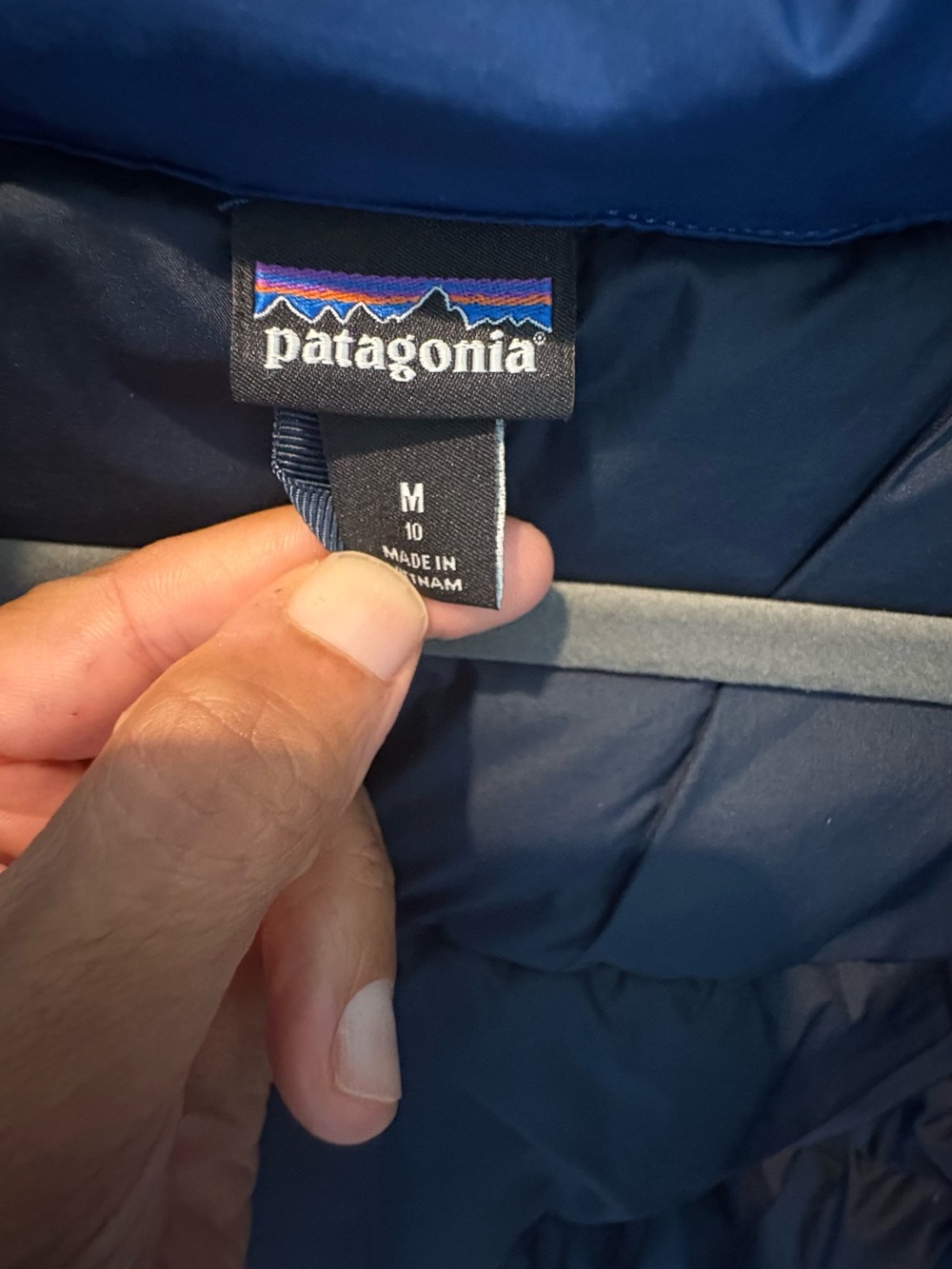 Patagonia Kids Blue Hooded Puffer Jacket - Picture 9 of 12